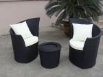 Outdoor Garden Brown PE Rattan Obelisk Chair With Aluminum Frame