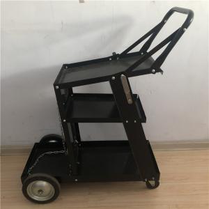 Wholesale Black Iron 3 Tiers Mig Welder Cart Rolling Welding Cart With Drawers Tank Storage from china suppliers