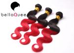8-30 Inch Body Wave Ombre Remy Hair Extensions With 1B Plus Red Color