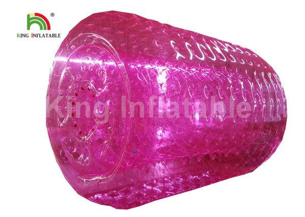2.4m Diameter Adults Pink Inflatable Water Zorb Roller PVC Water Toy For