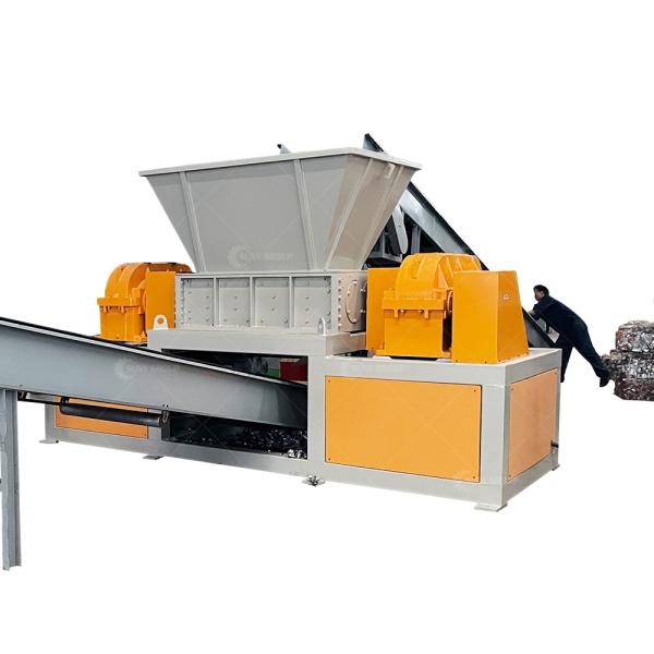Industrial Double Shaft Shredder for Plastic and Wood Pallets Video Inspection
