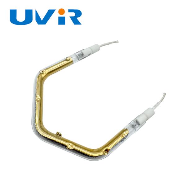 Single Infrared Heating Element Tube Semi Gold-Plated Gold Coated Customized 150