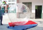 Transparent Clear PVC / TPU Inflatable Walk On Water Ball Self-Stand For Family