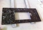 Dark Emperador Marble Bathroom Sink Tops 22" Wide With Squared Hole