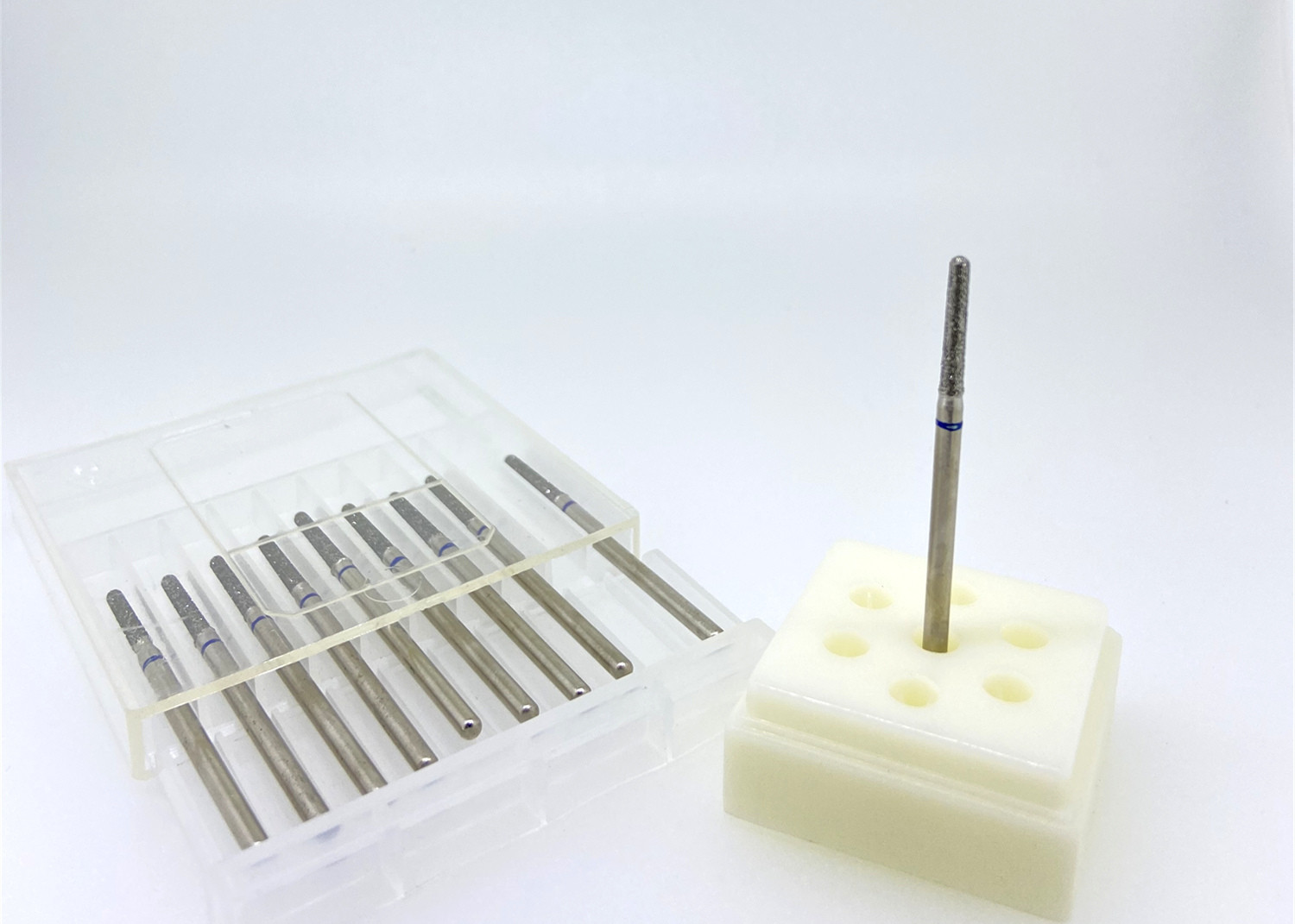 Plated Coated Tapered Round End Diamond Bur 2.35mm Abrasive Cutting Wheels