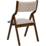 NC/PU Paint Finish Wooden Legs Fabric Upholstered Dining Foldable Chair for