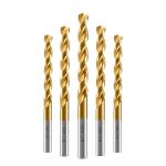 Coating Straight Shank Fully Ground Twist Drill Bit HSS Titanium for Wood Metal