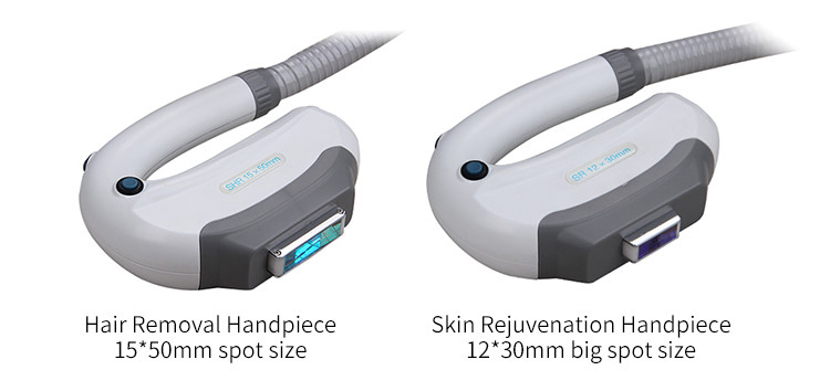 Hair Removal Skin Rejuvenation SHR IPL Beauty Machine 2000W With 2 Handles