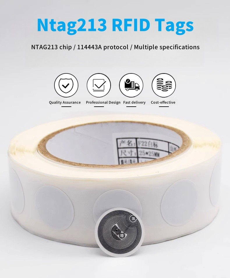 Customized Durable ISO14443A 13.56mhz Mini Nfc 213 215 216 Passive RRFID Tags