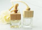 Empty Glass Perfume Bottles Cosmetic Packaging Applied With Wooden Cap