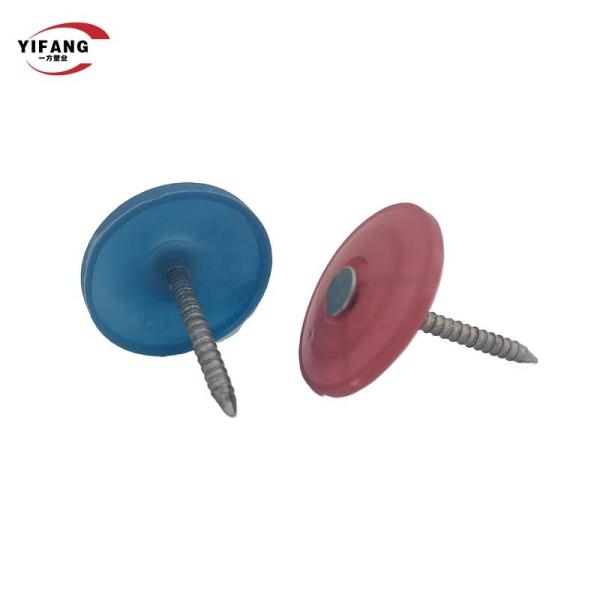 Durable Metal Screw Plastic Cap Nails For House Wrap Aging Resistance Lightweigh
