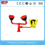 Double Spray Head Laboratory Eyewash Station High Gloss Thick Plating