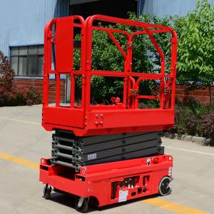 Wholesale Norrow 8m Scissor Lift Aerial Work Platform Low Noise Electric Mini Scissor Lift from china suppliers