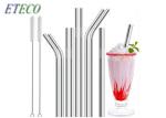 30oz Tumblers Stainless Reusable Straws , Dishwasher Safe Curved Metal Straws