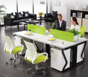 Wholesale Acid Pickling Surface Steel Office Furniture 4 Work Station Partition Desk from china suppliers