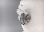 Customized Serpenti 18k White Gold Diamond Engagement Rings Classic