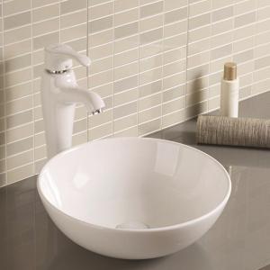 Wholesale Non-Porous Counter Top Bathroom Sink Table High-Gloss Surface Wash Basin Round from china suppliers