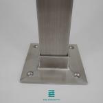 Stainless Steel 304 Metal Railing Posts Square Shape Satin / Mirror Surface