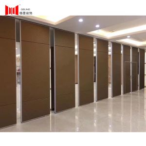 Wholesale Leather Surface Modular Partition Wall 40db Soundproof Retractable Wall from china suppliers