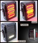 Jeep Wrangler JK 07+ LED Tail Lights Rear Brake Reverse Turn Signal Tail Lamps