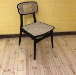 General Modern Nordic Design Solid Ash Wood Rattan Dining Chair for Home