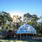 Outdoor luxury 8m Diameter waterproof canopy safari glamping resort round hotel