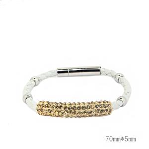Wholesale Europ American Fashion Trendy Stainless Steel Geniune PU Leather Bracelet Bangle LBL216-3 from china suppliers