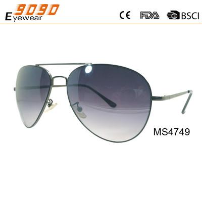 Sunglasses with metal frame, new fashionable design style, UV 400 Protection