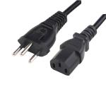 NBR 14136 Brazil Power Cord 10A 250V 3 Pin Plug C13 Cable 1.2m 1.5m