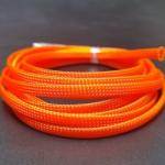 Orange Color Light Weight PET Expandable Braided Sleeve Flexible And Abrasion