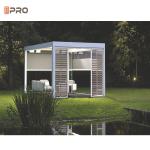 Modern Louvered Gazabo Electric Aluminum Outdoor Pergola With Led Strip