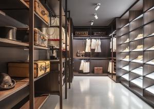 Wholesale 78in Bedroom Wardrobe Closets Aluminium Sliding Wardrobe Door Profiles With Lighting from china suppliers