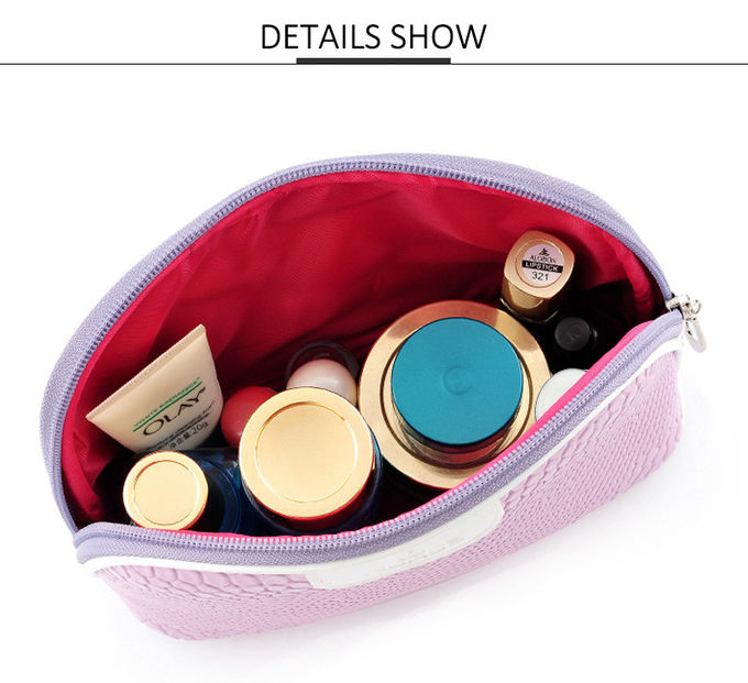 Recyclable Home Storage Zipper Closure PU Cosmetic Bag