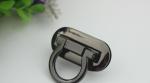 Popular fashion simple design oval shape zinc alloy nickel color metal locks for