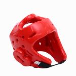 Red TKD Taekwondo Head Guard , Unisex Dipped Foam Head Protector
