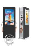 Electric EV Car Charging Station With 43" 55" 4K LCD Digital Advertising Kiosk