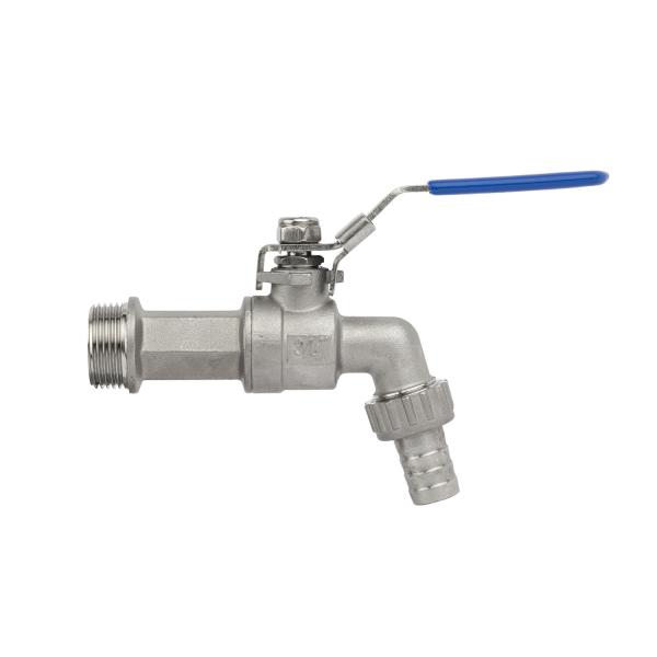 Floating Ball Valve Stainless Steel Thread Faucet Tap Fitting Straight Through