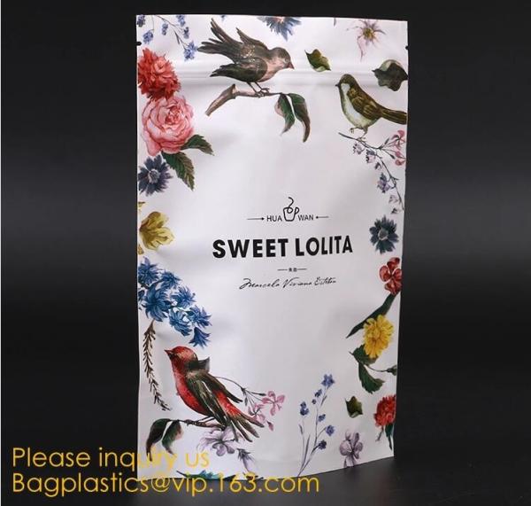 Biodegradable Aluminum Foil Square Bottom Dried Food Eight Side Seal Nuts