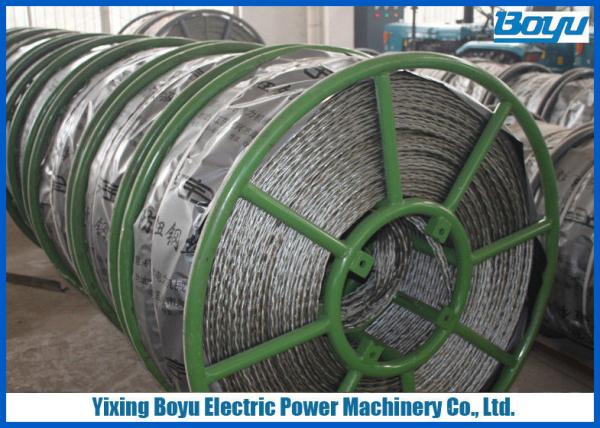 Breakage Tension 250kN Braided Pilot Wire Rope Transmission Line Stringing 12