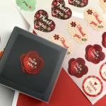 1.2 1.5 Inch Luxury Sticker Labels Printing Thank You Business Stickers Heart