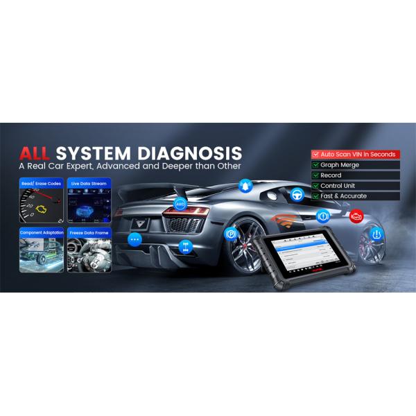 Autel MaxiCheck MX900 OBD2 All System Diagnostic Scanner Bi-Directional Control DoIP/CAN FD Read/Clear Code 40+ Service Upgrade of MK808 MX808