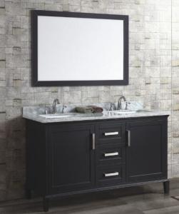 Wholesale Solid Wood 60′′ Bathroom Mirror Cabinet / Freestanding Bathroom Vanity from china suppliers
