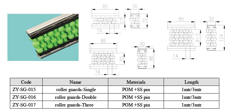 conveyor spare parts conveyor guide 