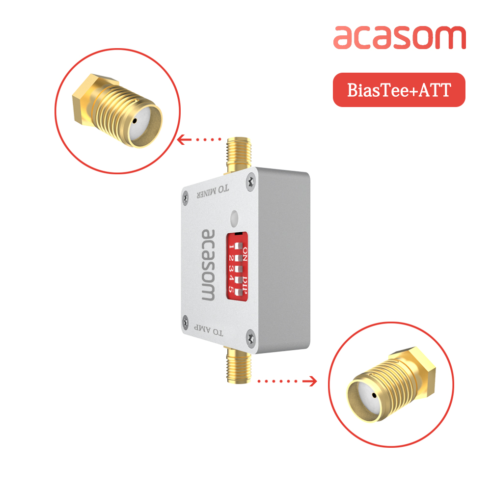 Digital RF Attenuator Adjustable 0-4Ghz 1-16dB Eight Gain Bias Tees With Power Supply