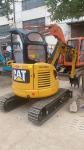 Used walking excavator CAT302.5 without driving cab second hand digger mini
