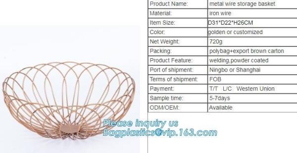 Hanging Metal black Wire Mesh Fruit Storage Basket, Stainless Steel Wire Mesh