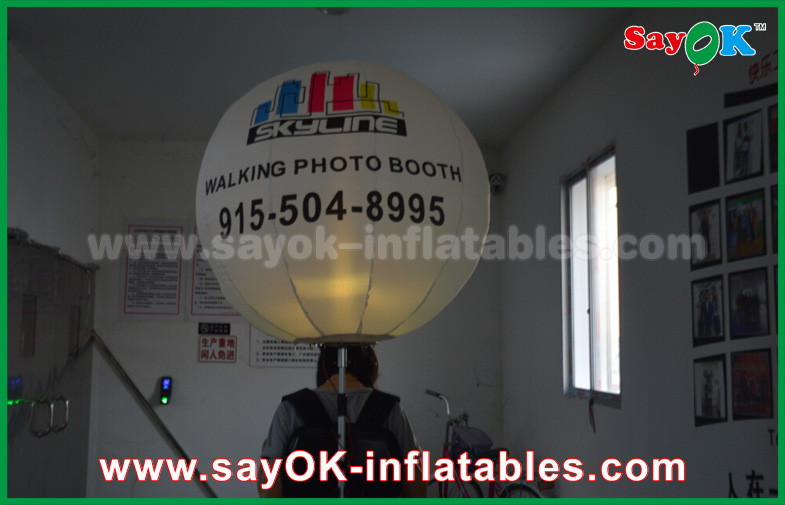 0.8m Diameter Oxford Cloth Inflatable Lighting Decoration , Inflatable Backpack