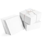 Folding Recyclable White Gift Packaging Kraft Paper Box For Candle Custom Logo