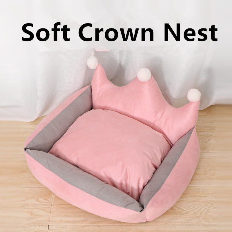 pink dog sofa