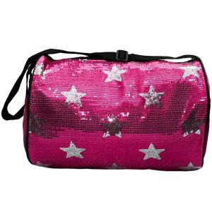 China Red Sequin Travel Duffel Bags With Adjustable Shoulder Strap Strong Tank on sale